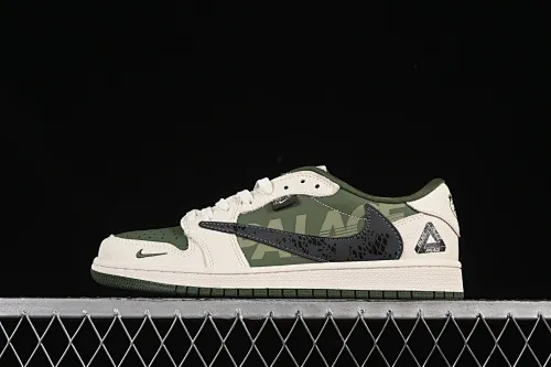 All categories Air Jordan Jordan series basketball shoes Air Jordan 1 Low High-end customized low-top sneakers Travis Scott x Fragment Design x Air Jordan 1 Low OG SP AJ1 PALACE joint beige black hook low-top cultural casual sneakers XS2024-030
